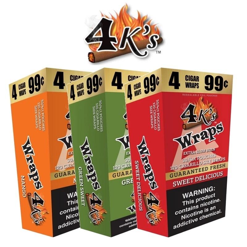 4k’s Wraps by Good Times® 4 for $0.99 – 30 Pouches / Display image