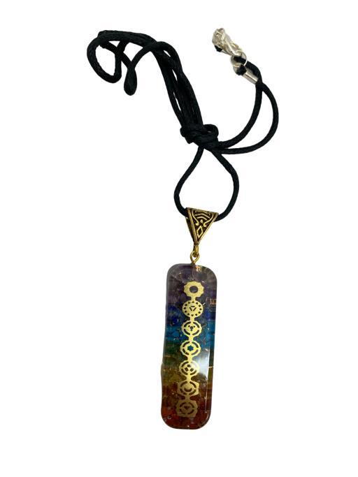 Seven Chakra Orgonite Pendant image