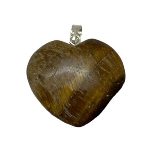 Tiger Eye Heart Shape Pendant