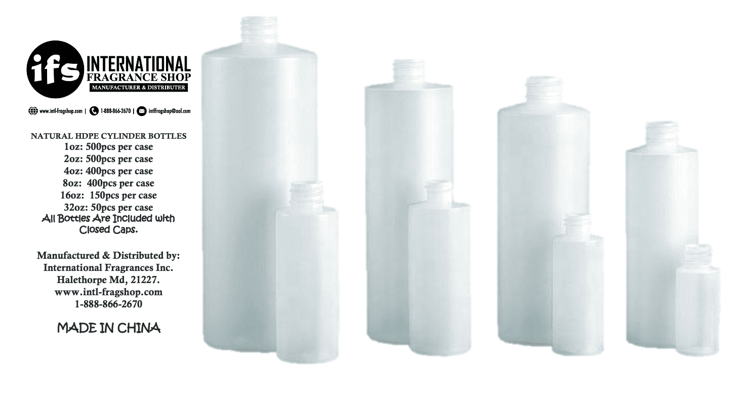 1oz Natural Hdpe Cylinder Bottle Flip top Caps 1 pc