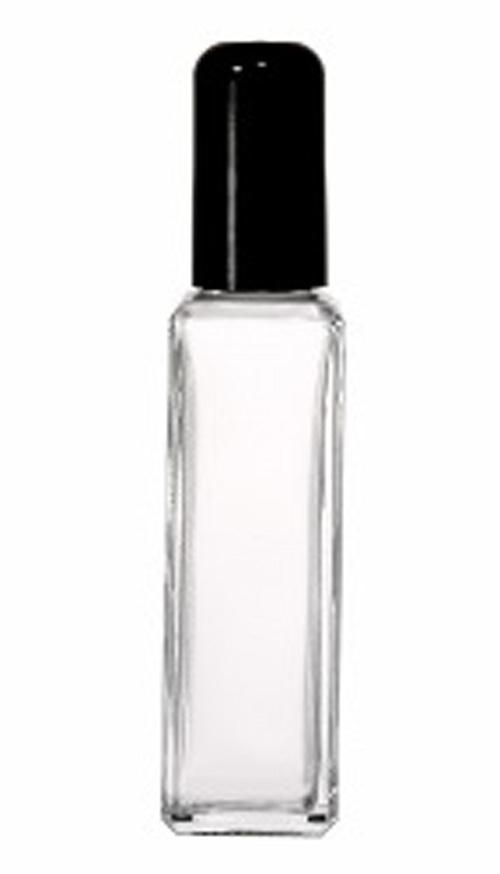 30Ml Tall Square Shape Perfume Bottle With Black Caps 1 pc image