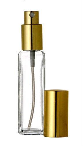 30ML Tall Square Perfume Bottle With Gold Spray Pump 1 pc image