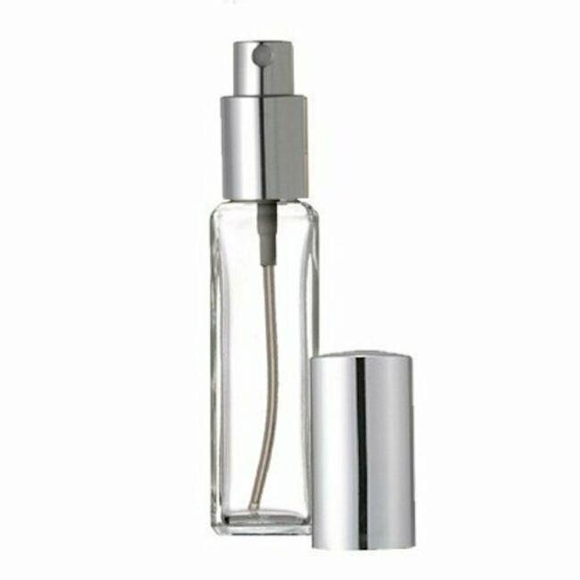 30ML Tall Square Perfume Bottle With Silver Spray Pump 1 pc image