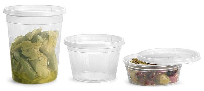 8 oz. Shea Butter Container Plastic Tubs, Polypro Tubs w/ Lids 1 pc image