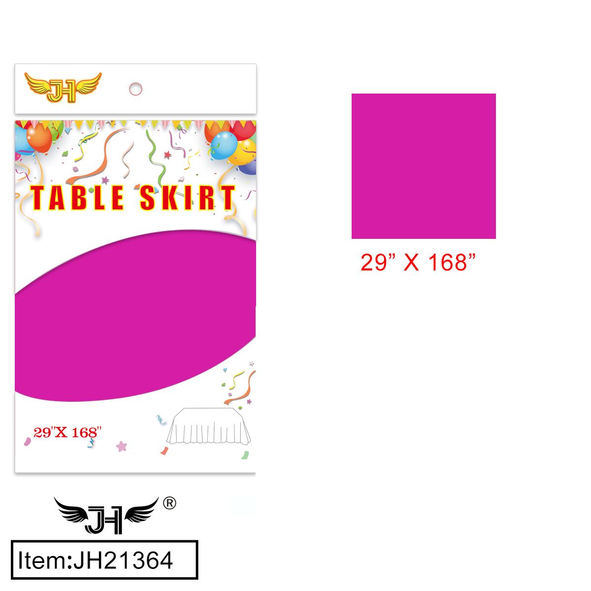 TABLE SKIRT - HOT PINK (6CT) 108"X54" 8PK/CS image