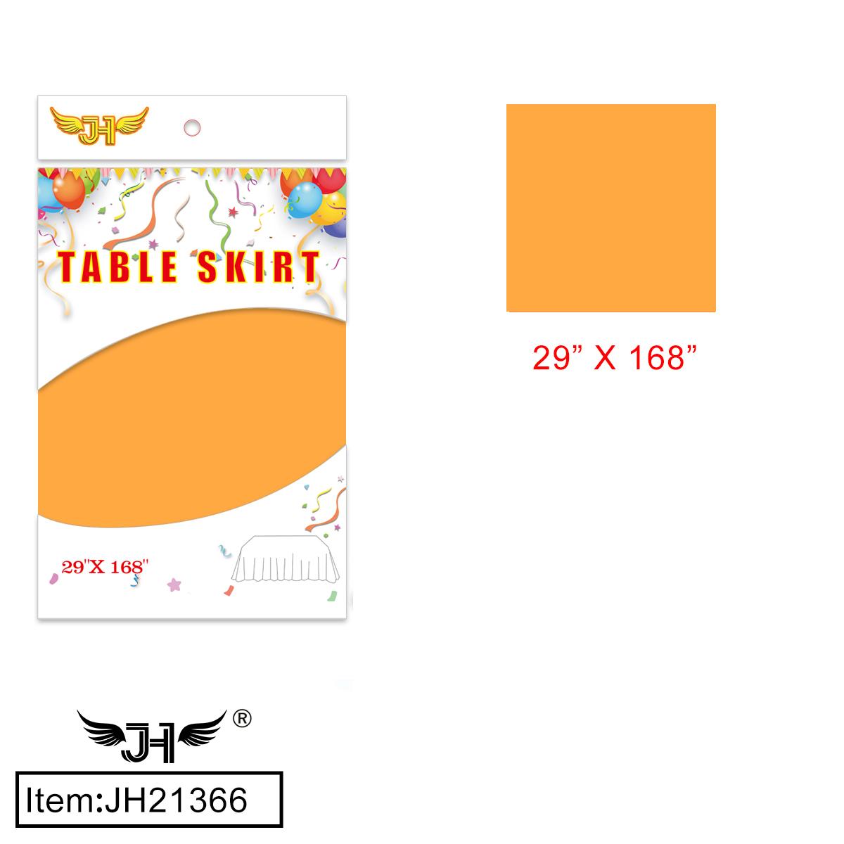 TABLE SKIRT - ORANGE (6CT) 108"X54" 8PK/CS image
