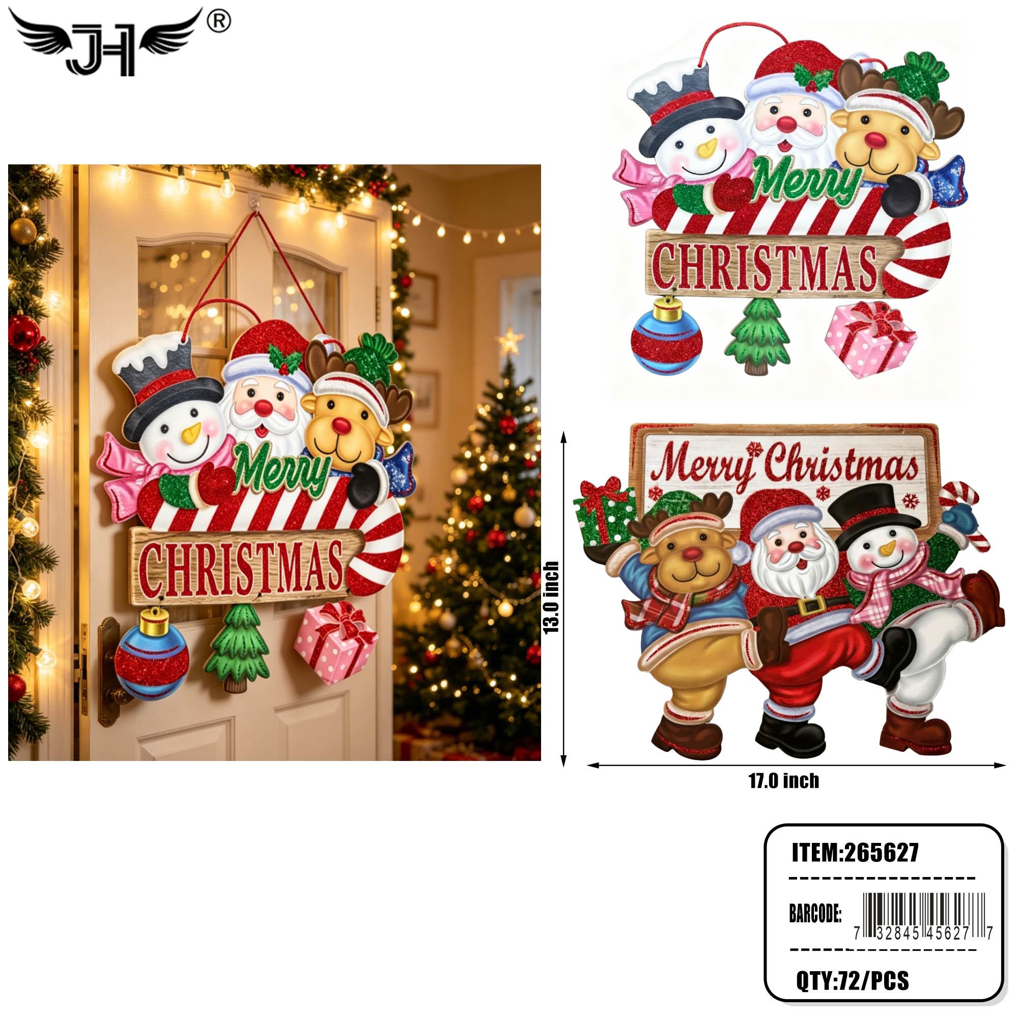CHRISTMAS DECORATION - HANGING DECORATION 2 ASST 6DZ/CS image
