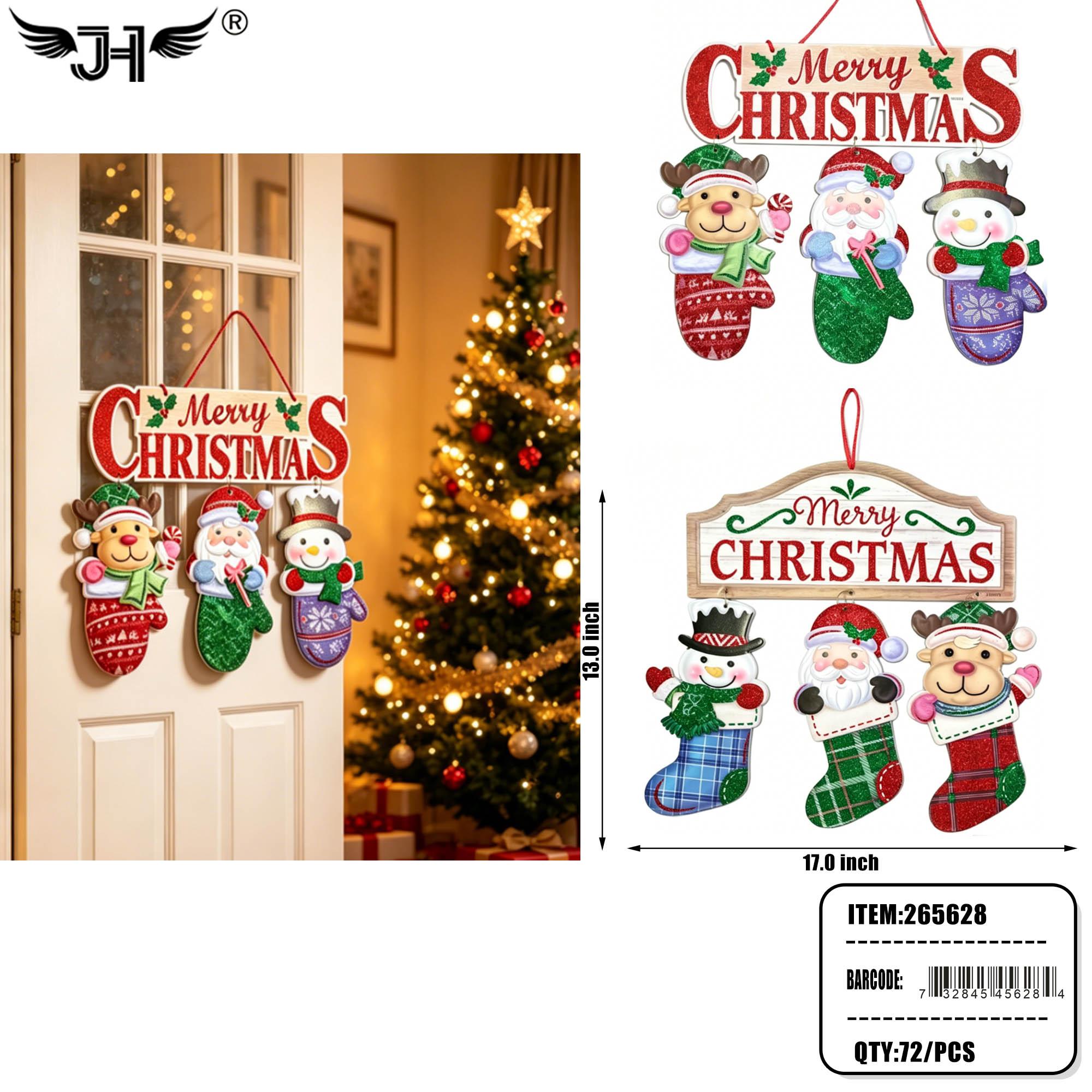 CHRISTMAS DECORATION - HANGING DECORATION 2 ASST 6DZ/CS image