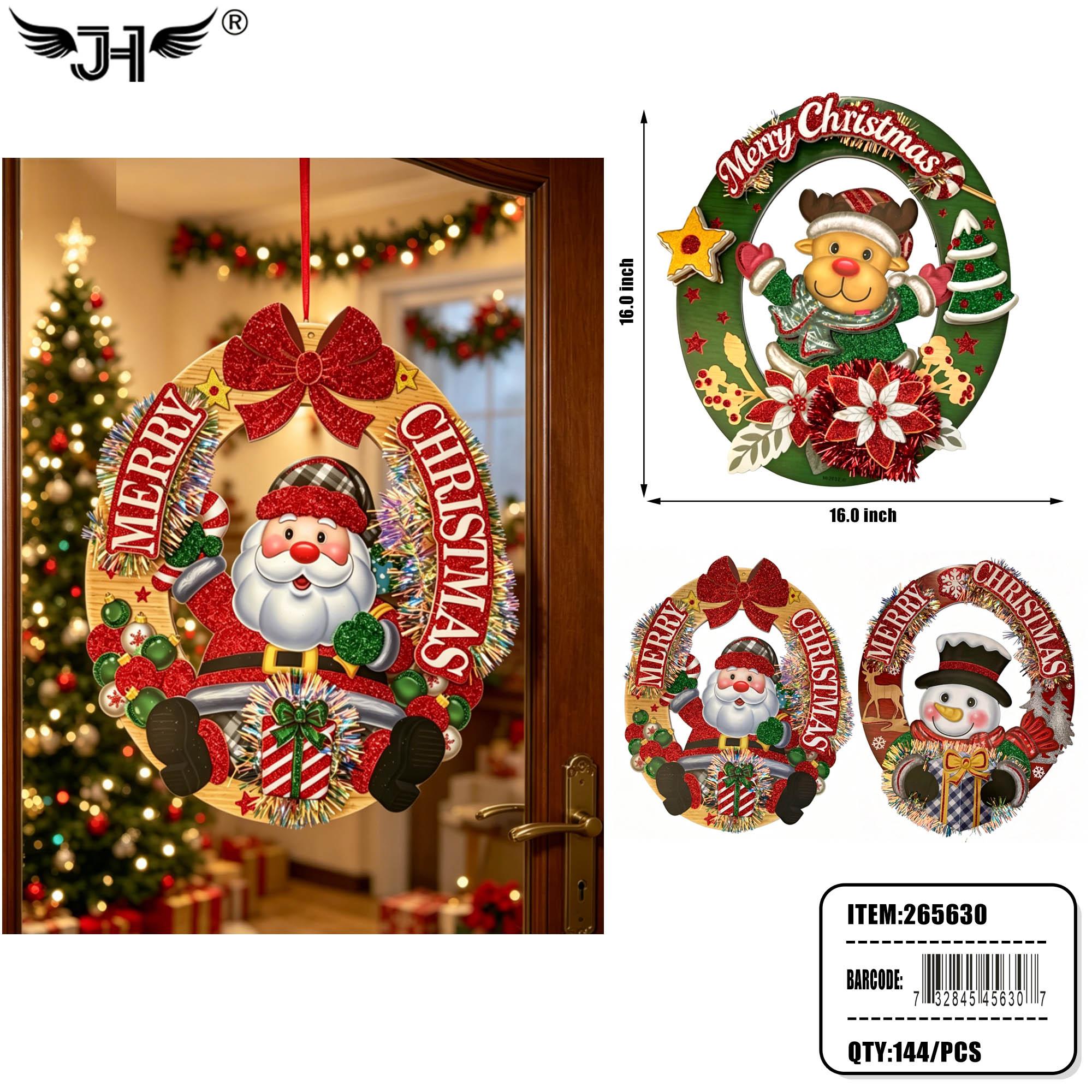 CHRISTMAS DECORATION - HANGING DECORATION 3 ASST 12DZ/CS image