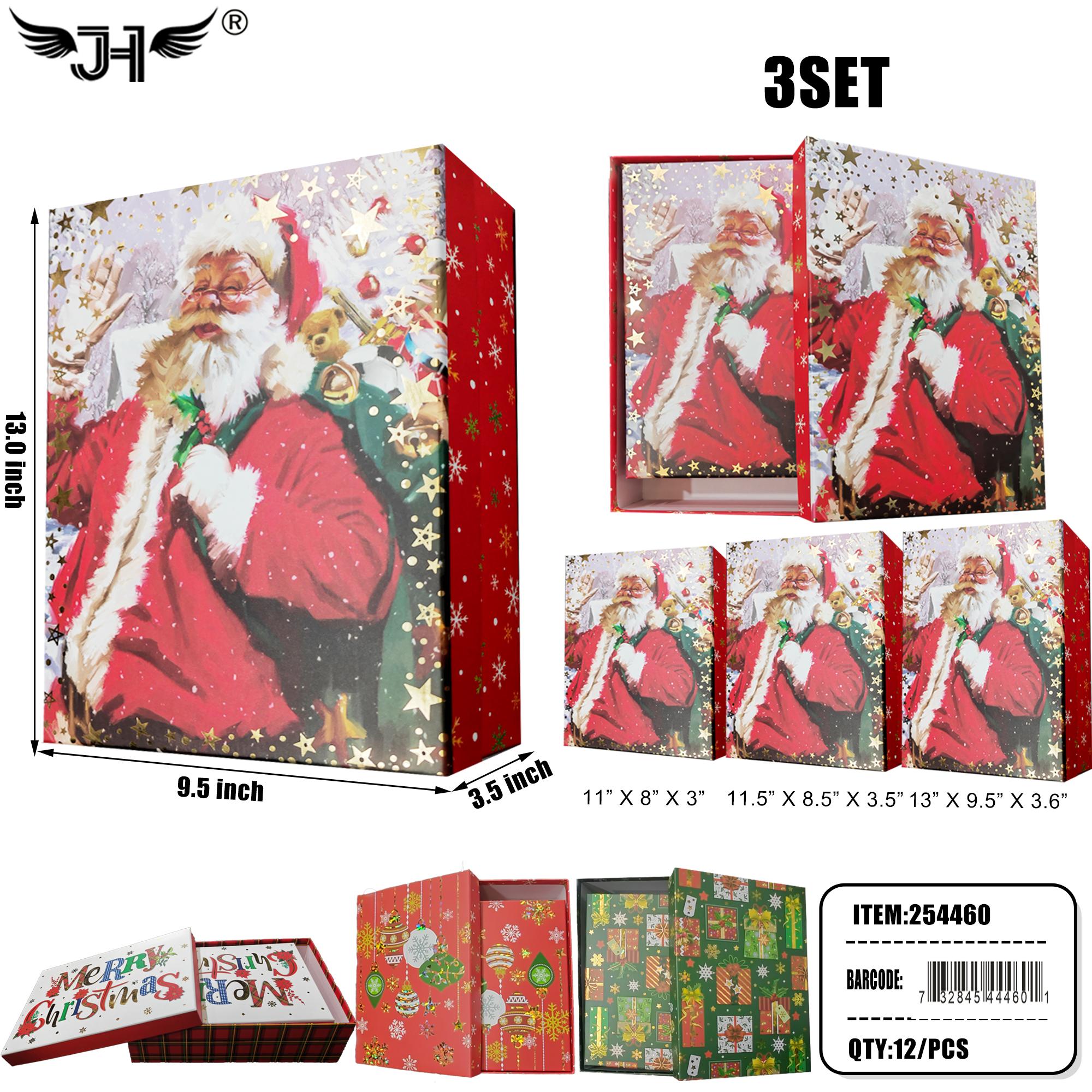 CHRISTMAS GIFT BOX - 3PC PER SET 12SET/CS image