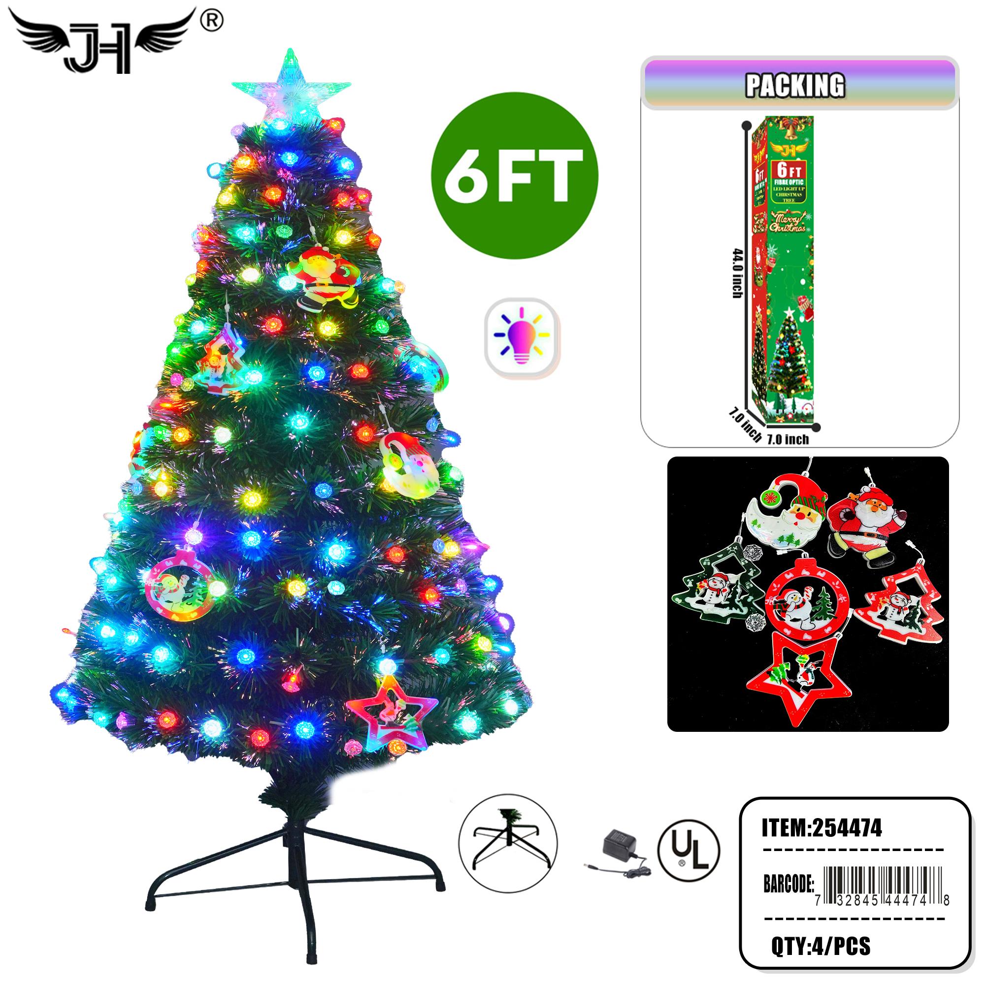 LED CHRISTMAS TREE - 6FT GREEN LEAVES 200 TIPS 4PC/CS image