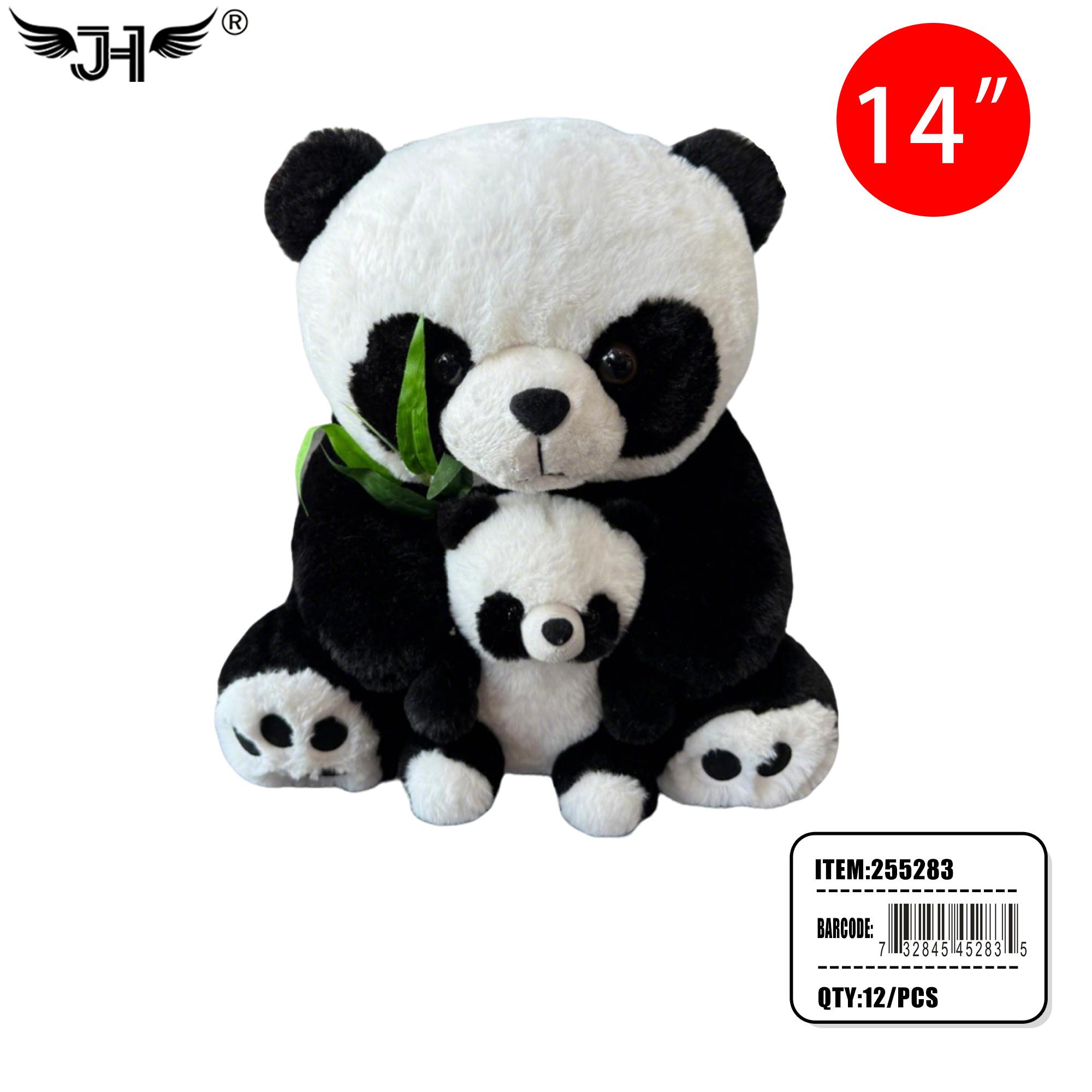 PLUSH - 14" PANDA WITH BABY 12PC/CS image