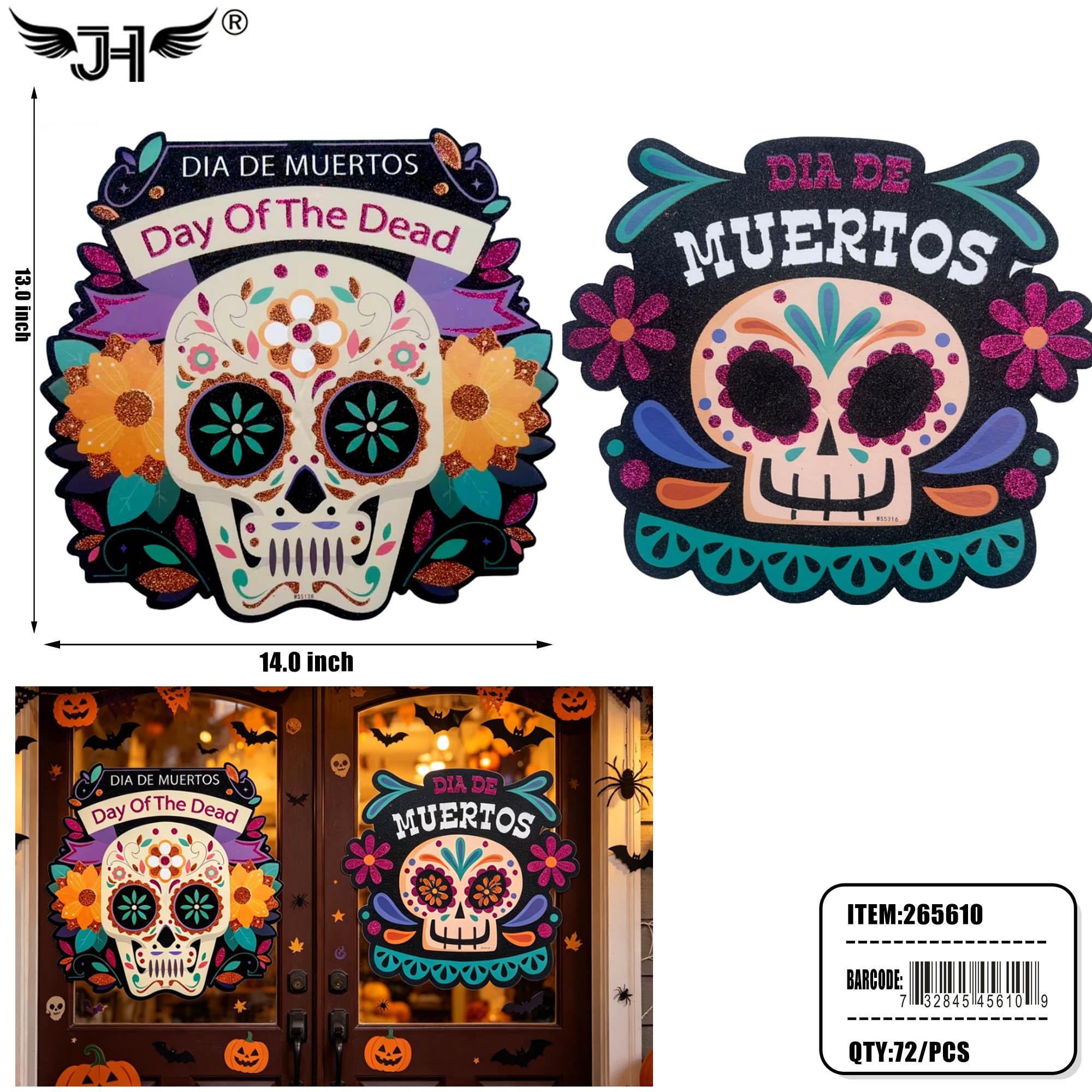 HALLOWEEN DECORATION - SKULL HEAD HANGING 2 ASST 6DZ/CS image