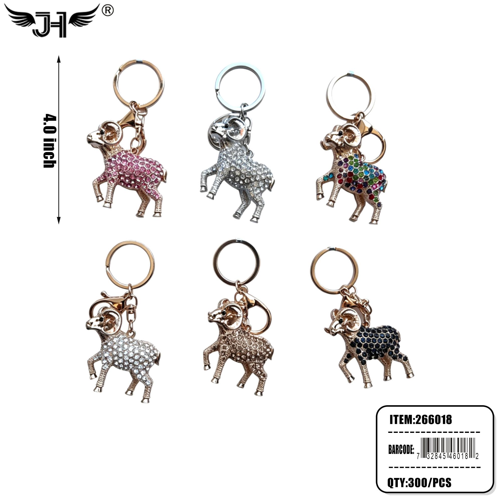 KEYCHAIN - GOAT RHINESTONE 6 COLOR MIX 25DZ/CS (266018) image