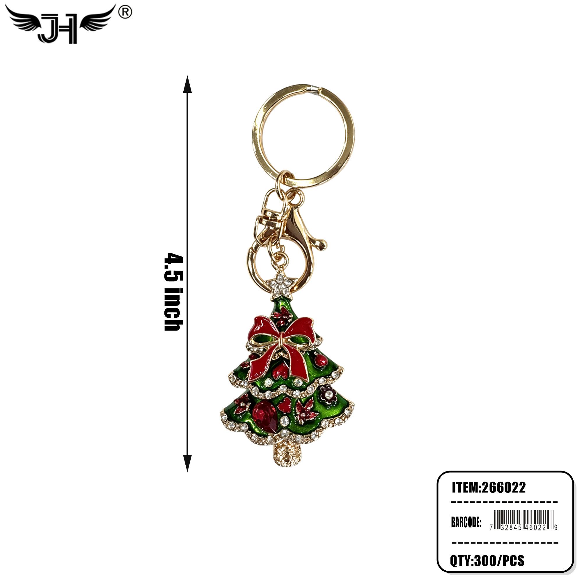 CHRISTMAS KEYCHAIN -CANDY CANE RHINESTONE 25DZ/CS (266022) image