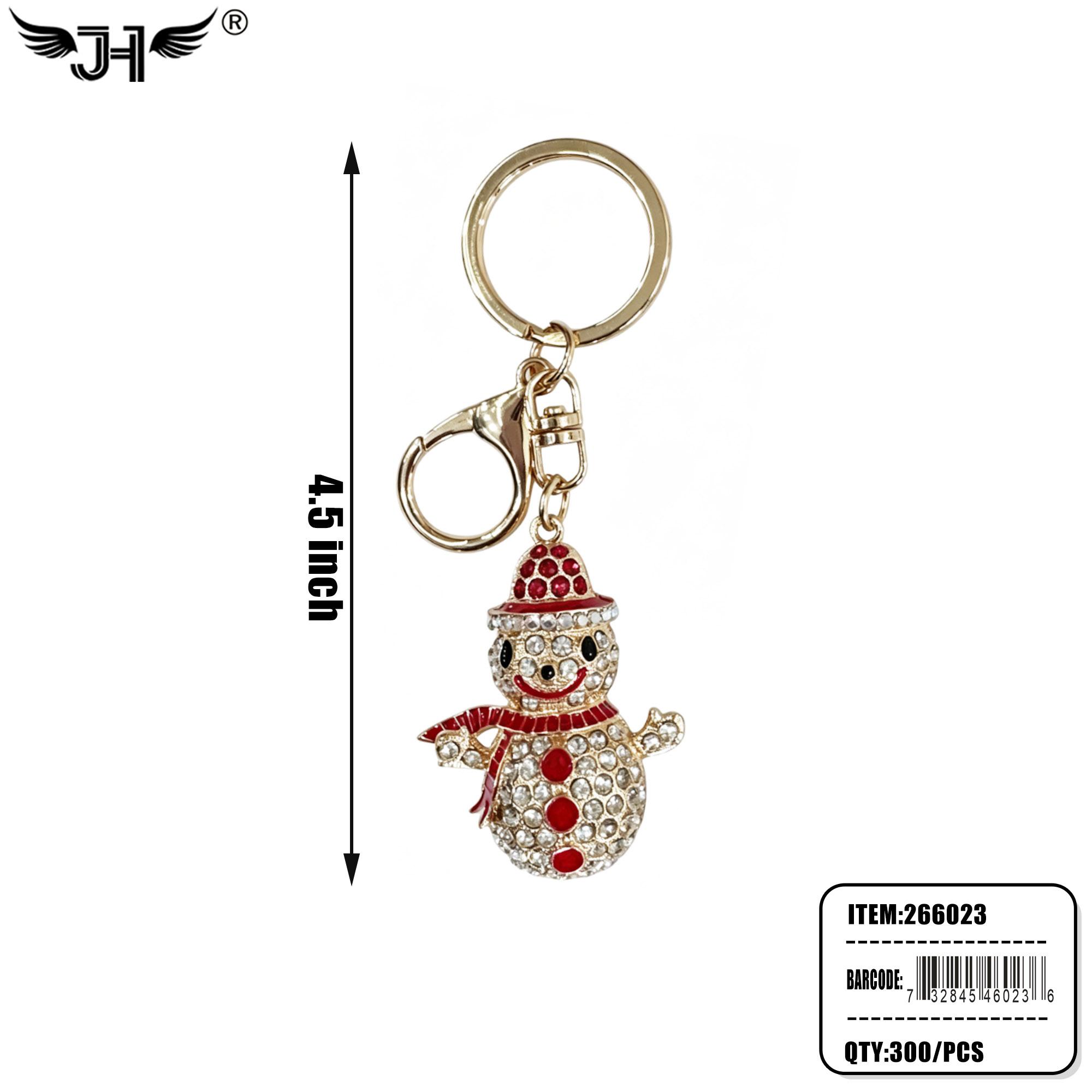 CHRISTMAS KEYCHAIN -SNOWMAN RHINESTONE 25DZ/CS image