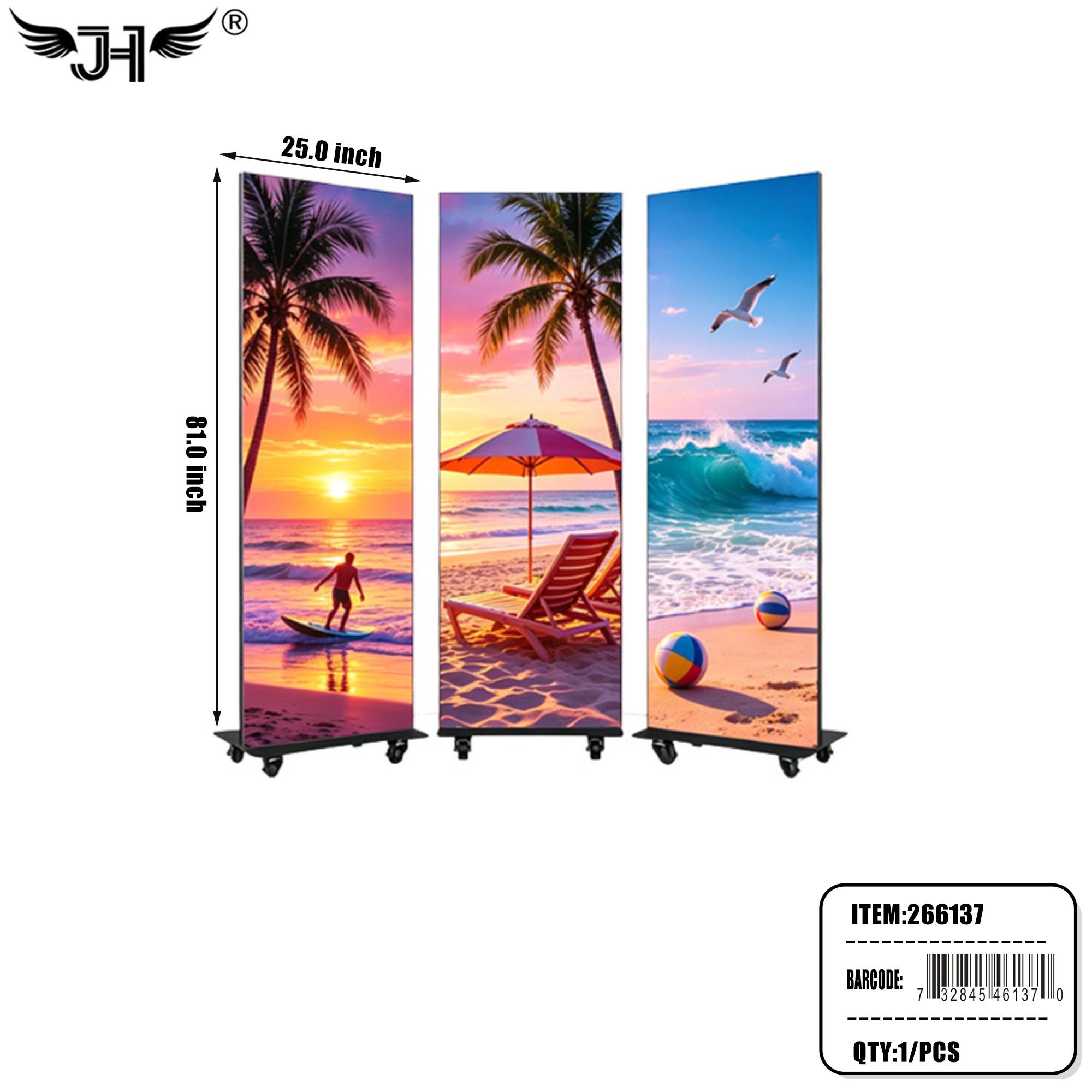 LED SCREEN PANEL - 81"X25" WITH MOVABLE WHEELS 1PC/CS image