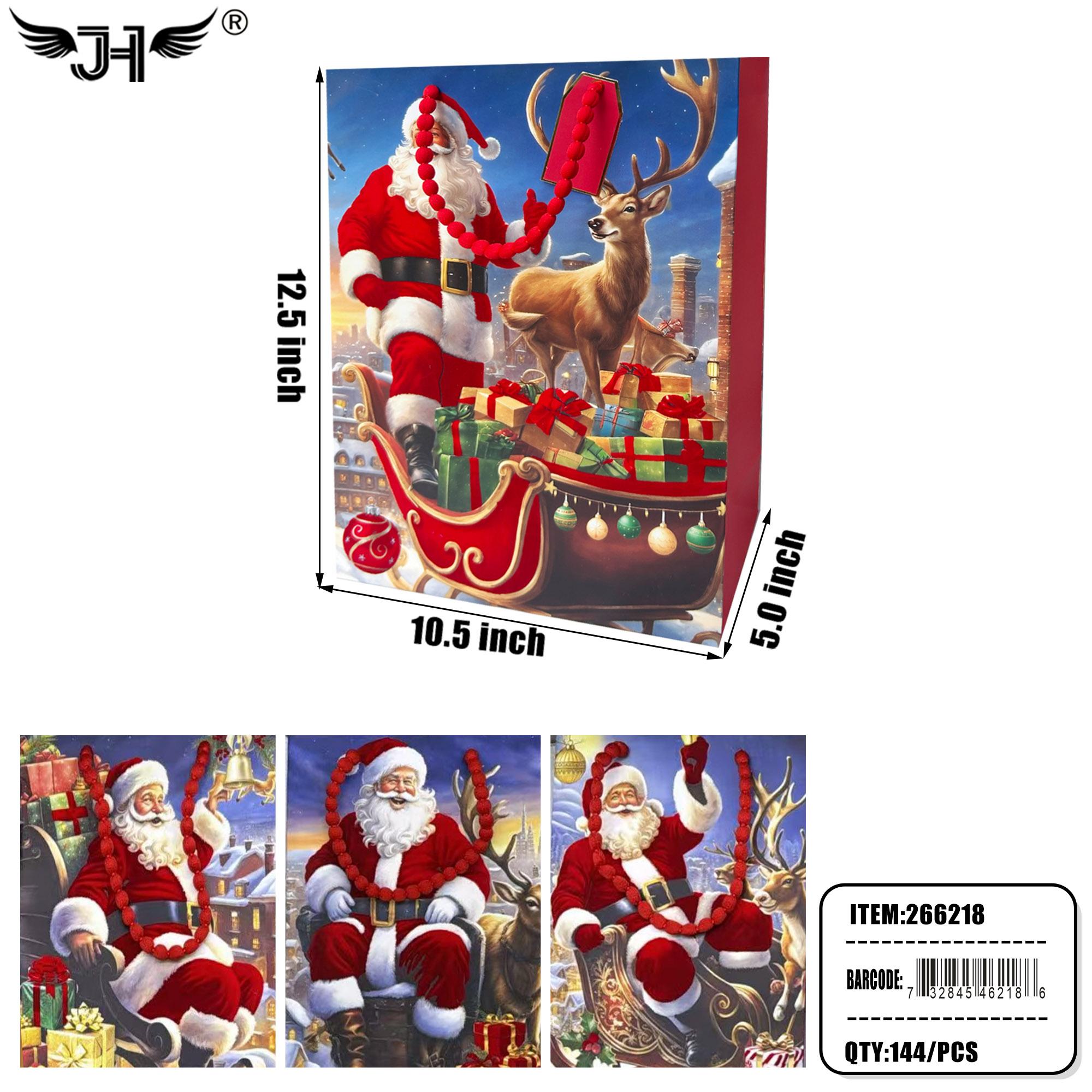 CHRISTMAS GIFT BAG - #3 M 12.5"X10.5"X5" 12DZ/CS image
