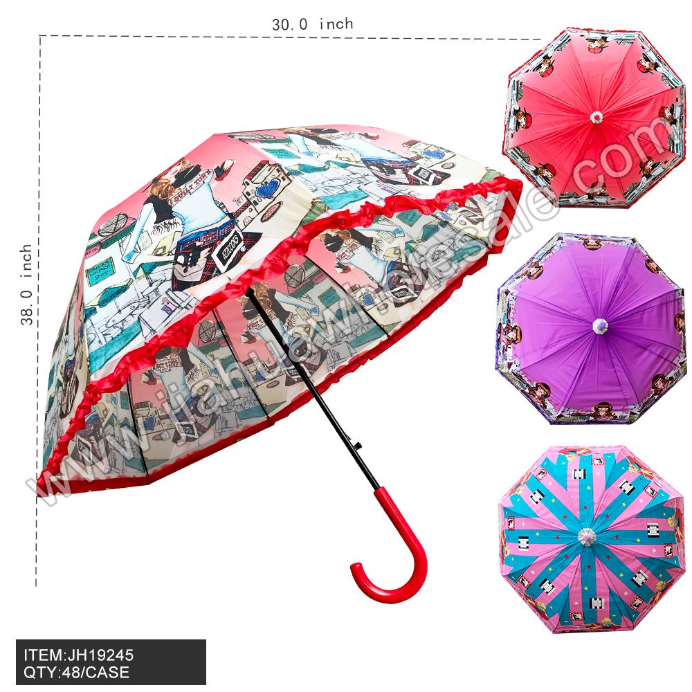 UMBRELLA - J HANDLE STICK LONG CLEAR MODERN 12PC/4BX/48PC/CS image