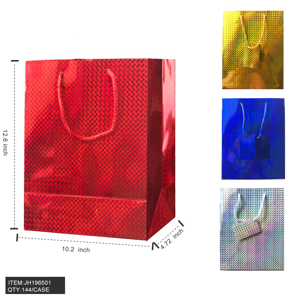 EVERYDAY GIFT BAG - #3 SIZE M HOLOGRAM 12.5"X10"X5" 12DZ/CS image