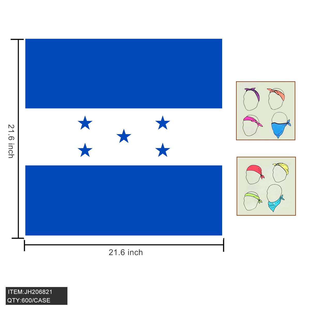 COUNTRY BANDANA - HONDURAS 21.6" x21.6" 25DZ//CS image