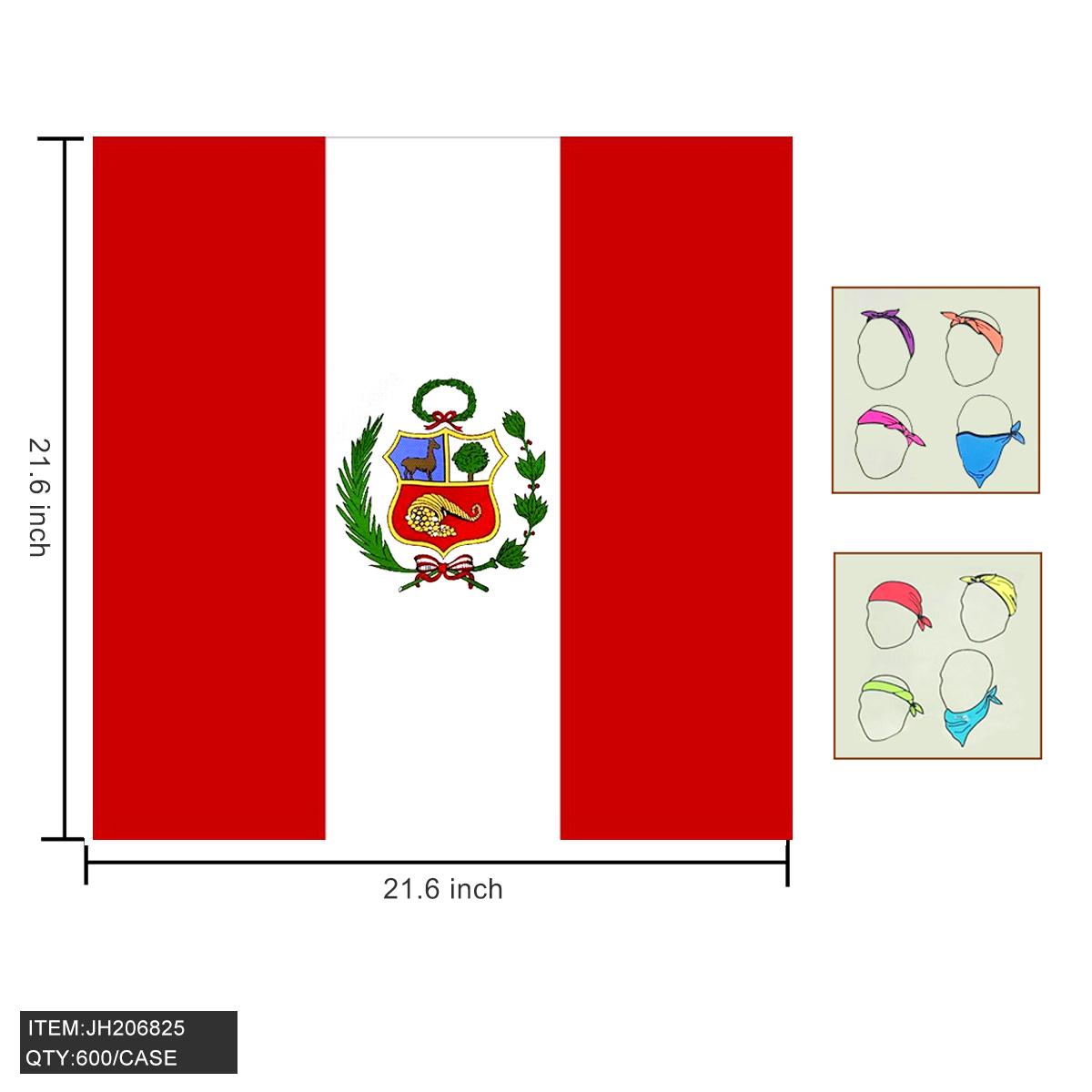 COUNTRY BANDANA - PERU 21.6" x21.6" 50DZ/CS image