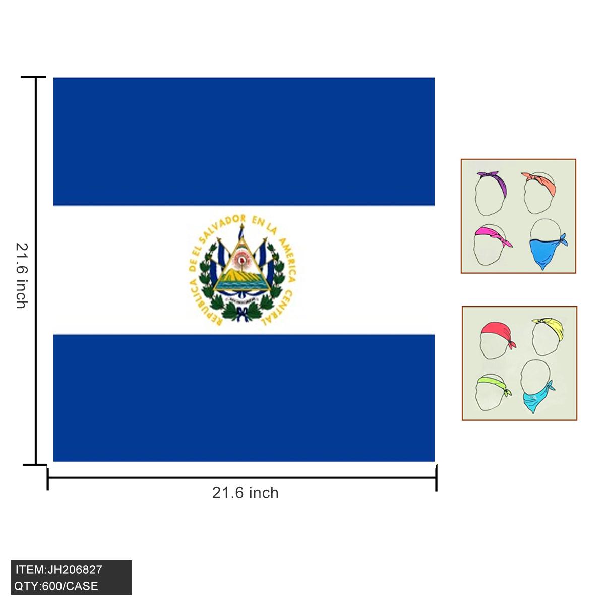 COUNTRY BANDANA - EL SALVADOR 21.6" x21.6" 25DZ/CS image