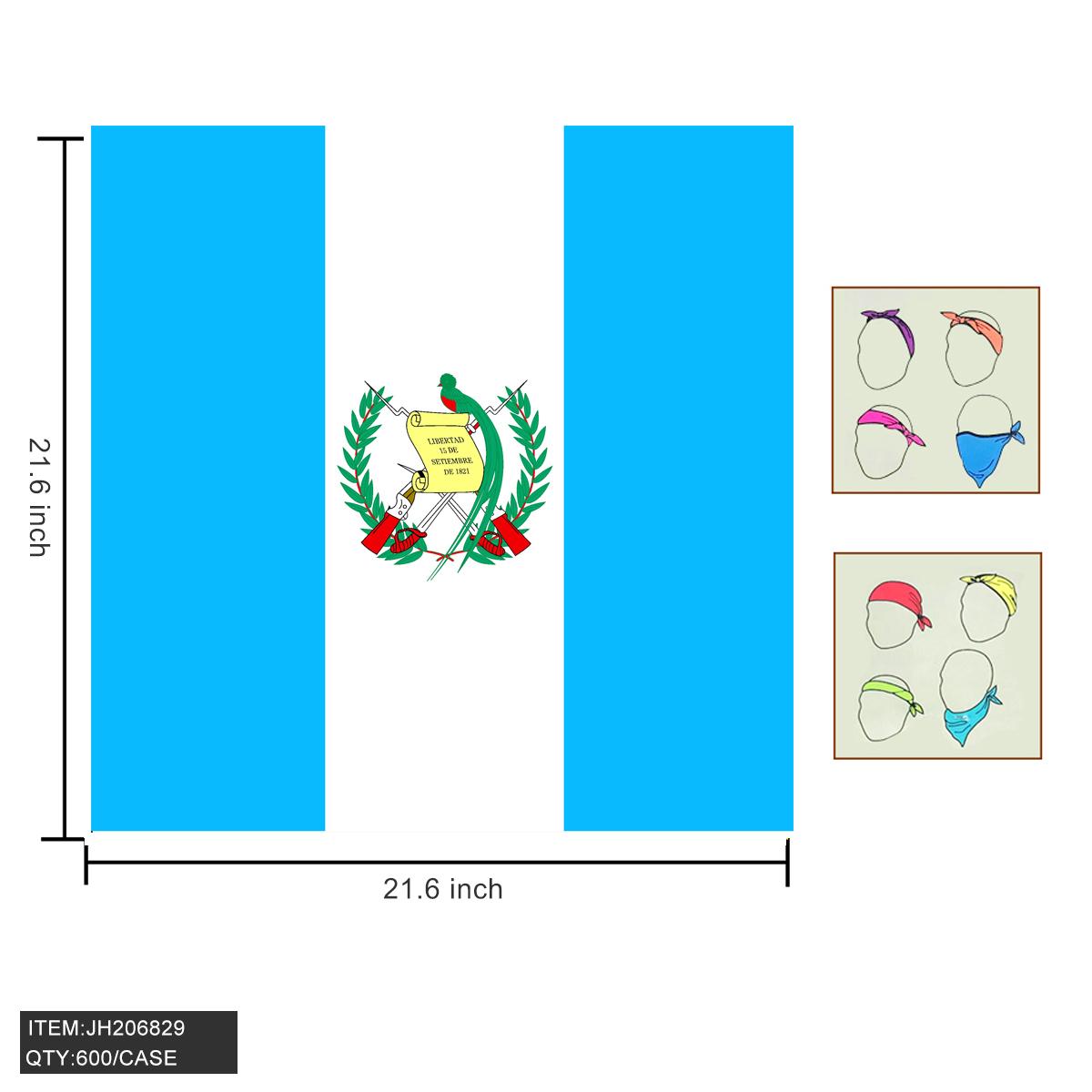COUNTRY BANDANA - GUATEMALA 21.6" x21.6" 25DZ/CS image