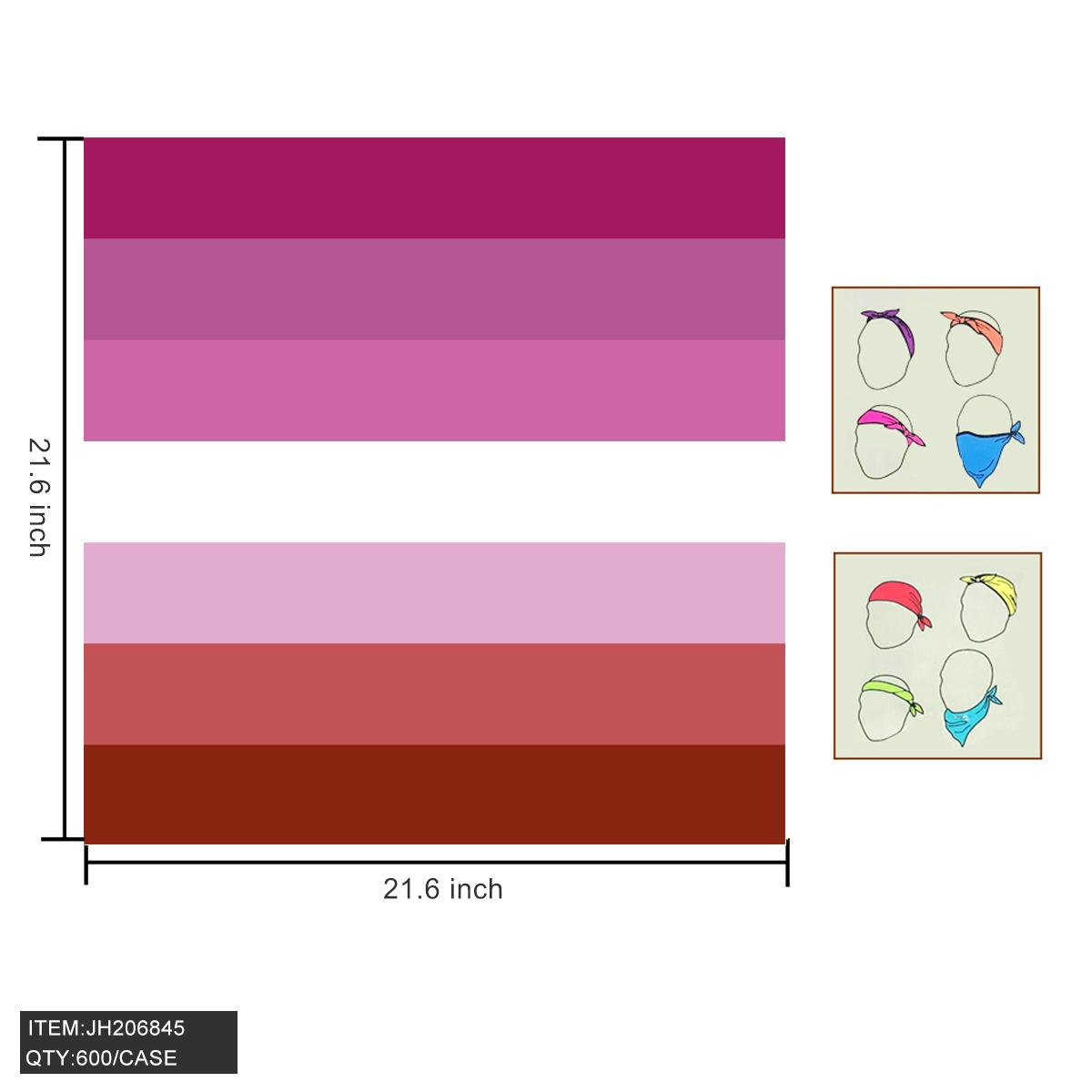 RAINBOW BANDANA - LESBIAN PRIDE 21.6" x21.6"5 50DZ/CS image