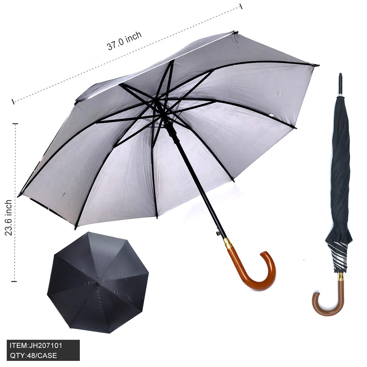 UMBRELLA - J HANDLE LONG STICK UV DOUBLE SKELETON 37" 48PC/C image