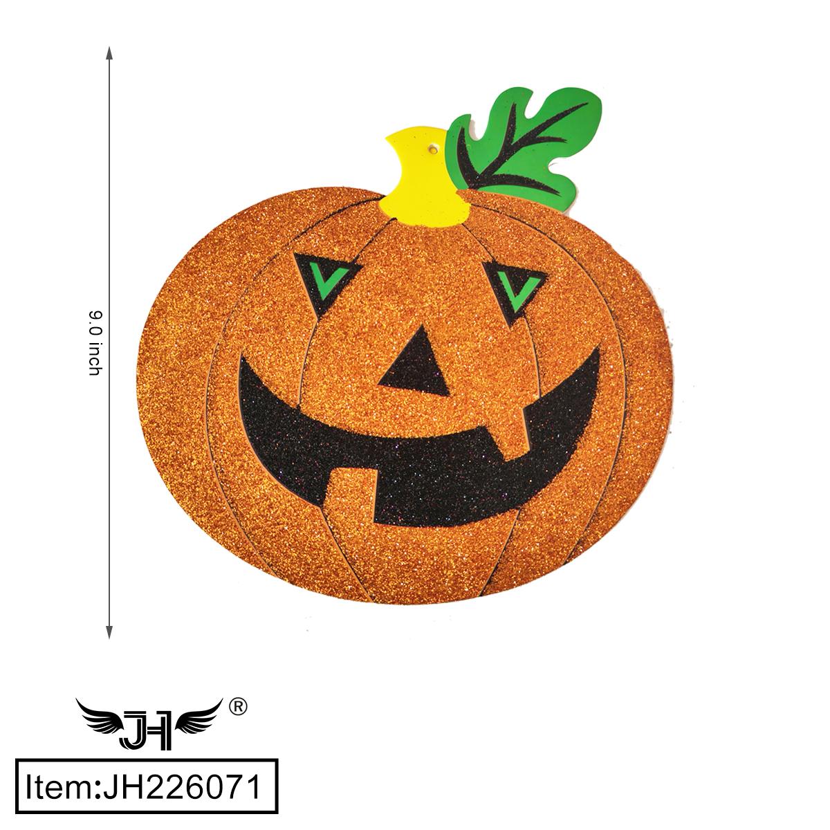 HALLOWEEN - HANGING DECORATION 9" PUMPKIN DESGIN 8DZ/CS image