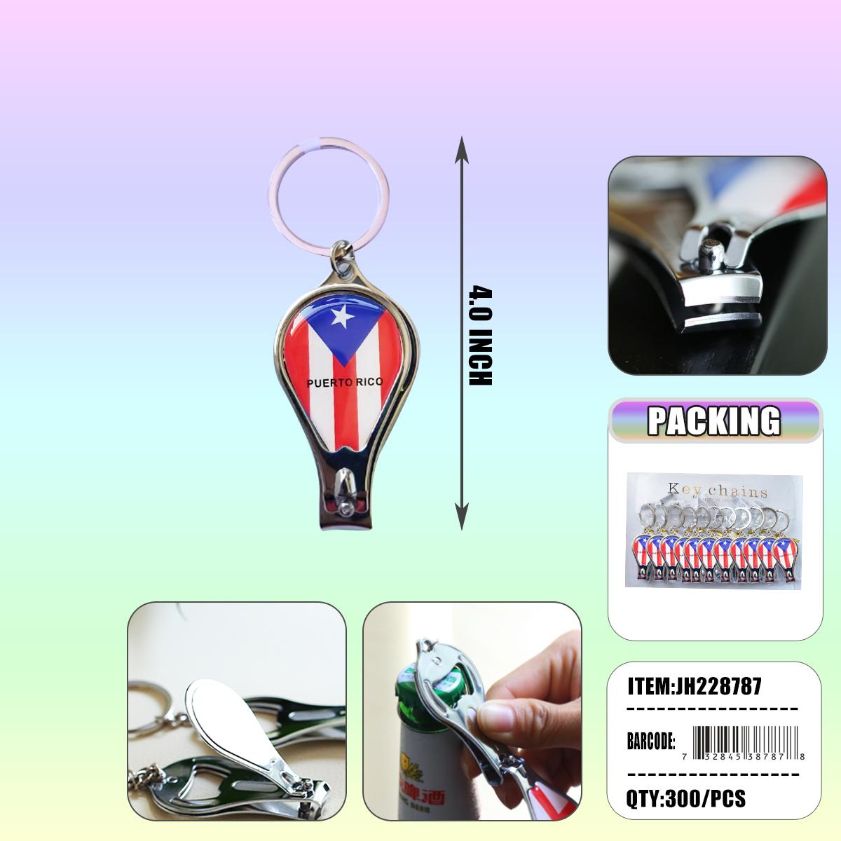 KEYCHAIN - #2 NAIL CLIPPER PUERTO RICO 25DZ/CS image