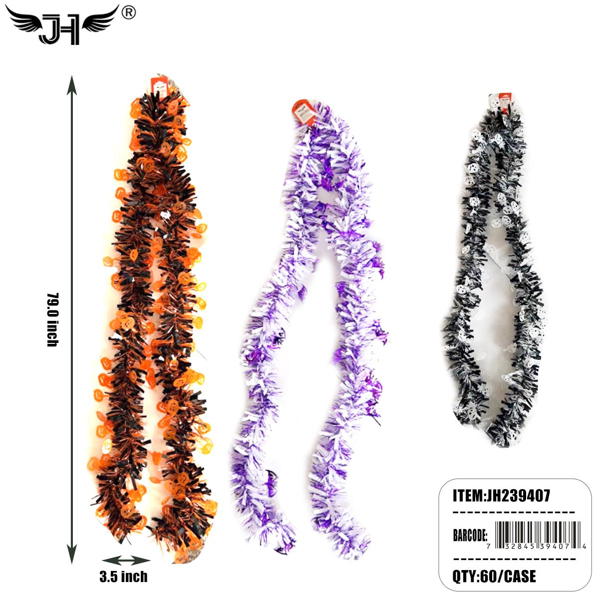 HALLOWEEN GARLAND 3 COLOR (6PC) 10PK/CS image