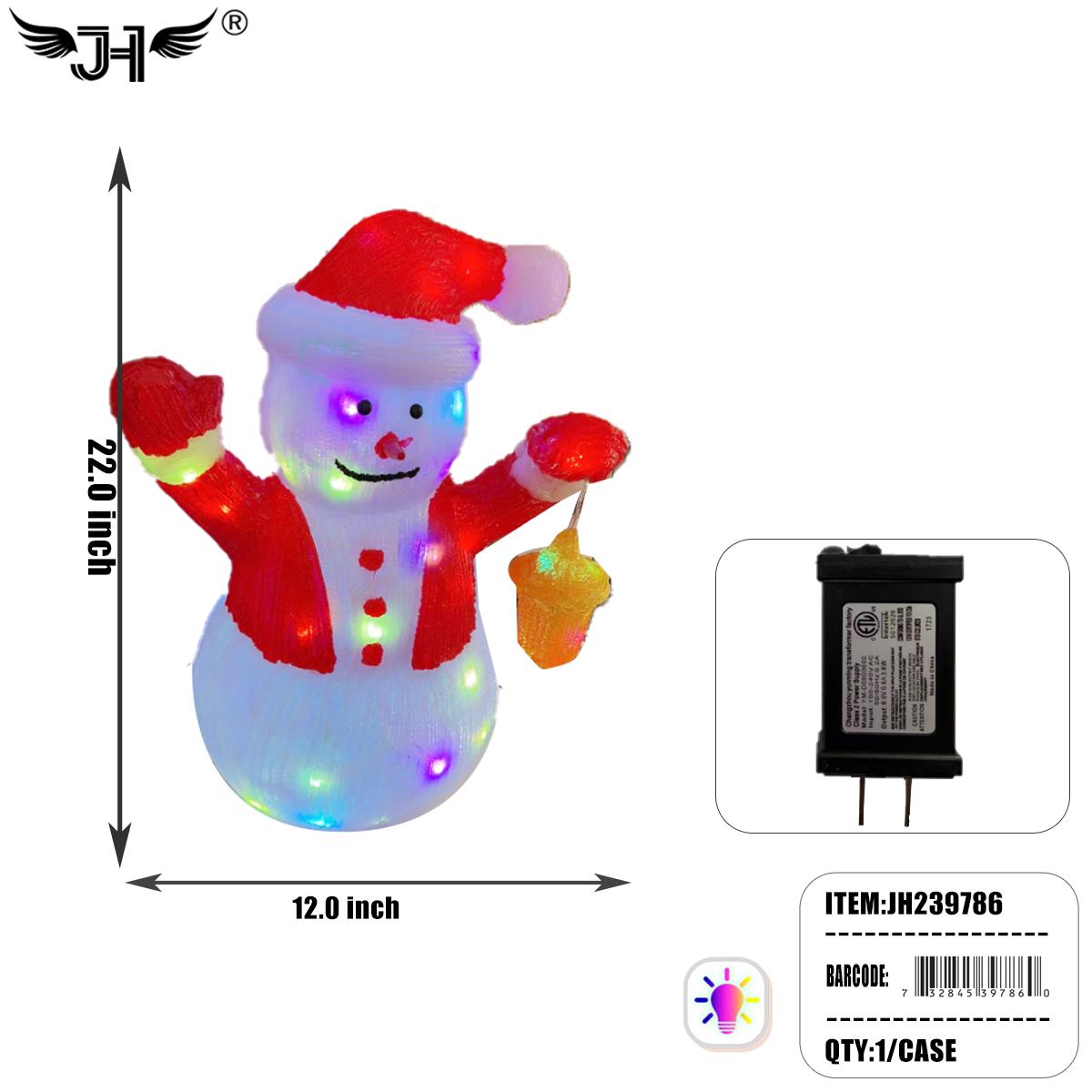 CHRISTMAS DISPLAY LED DECORATION 96 LIGHTS SANTA 1PC/CS (JH239786) image
