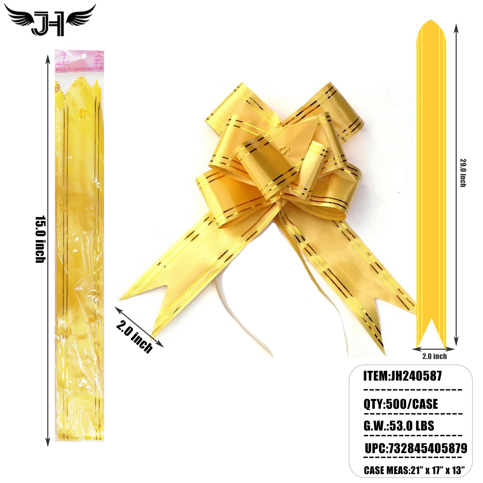 RIBBON - GOLD COLOR 29" (10PC/PK) 50PK/CS image