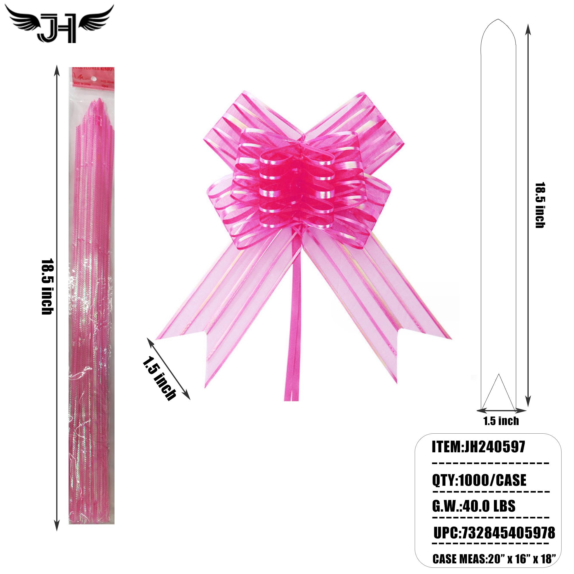 RIBBON - PINK COLOR 18.5" (20PC/PK) 50PK/CS (JH240597) image