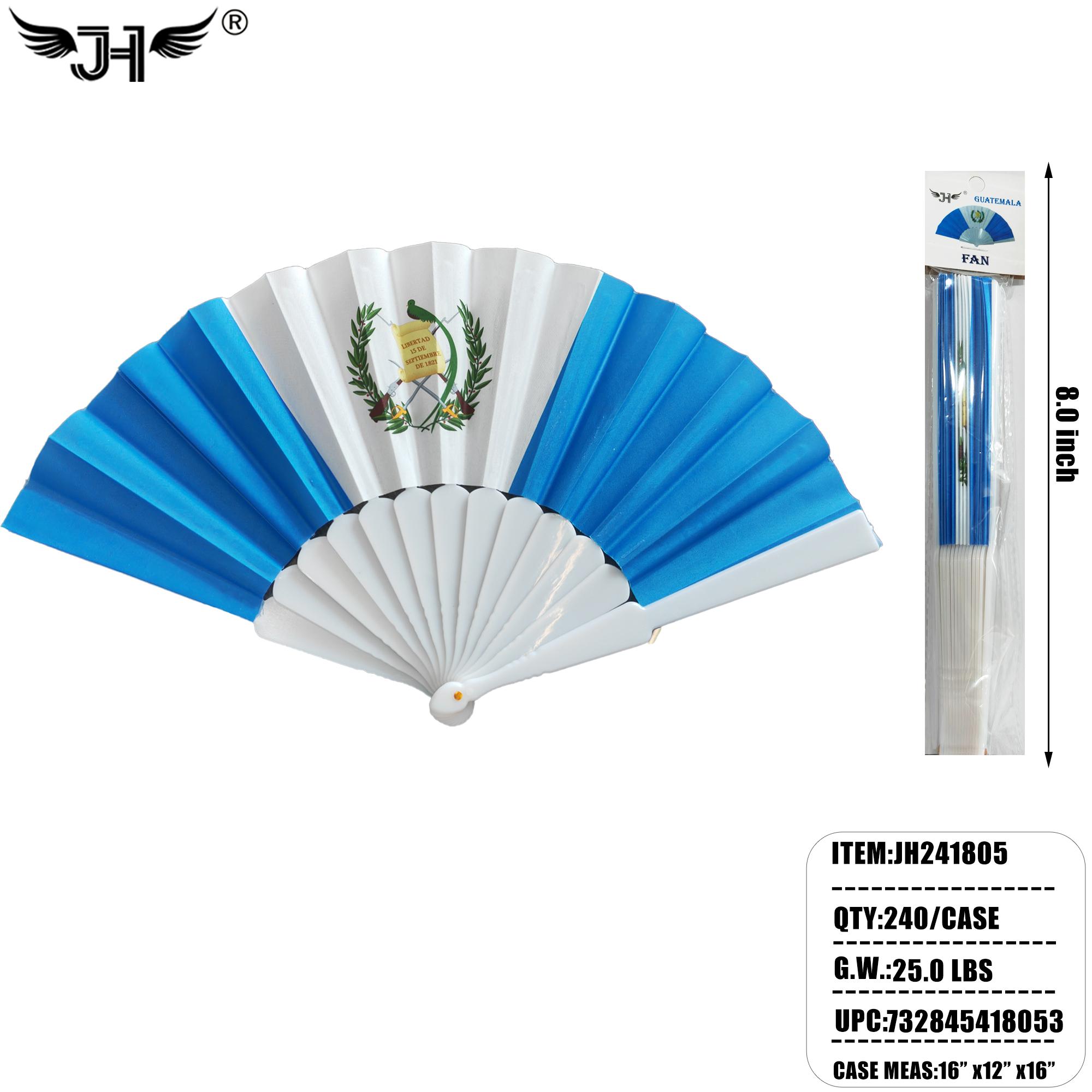HAND FAN FLAG - GUATEMALA 20DZ/CS