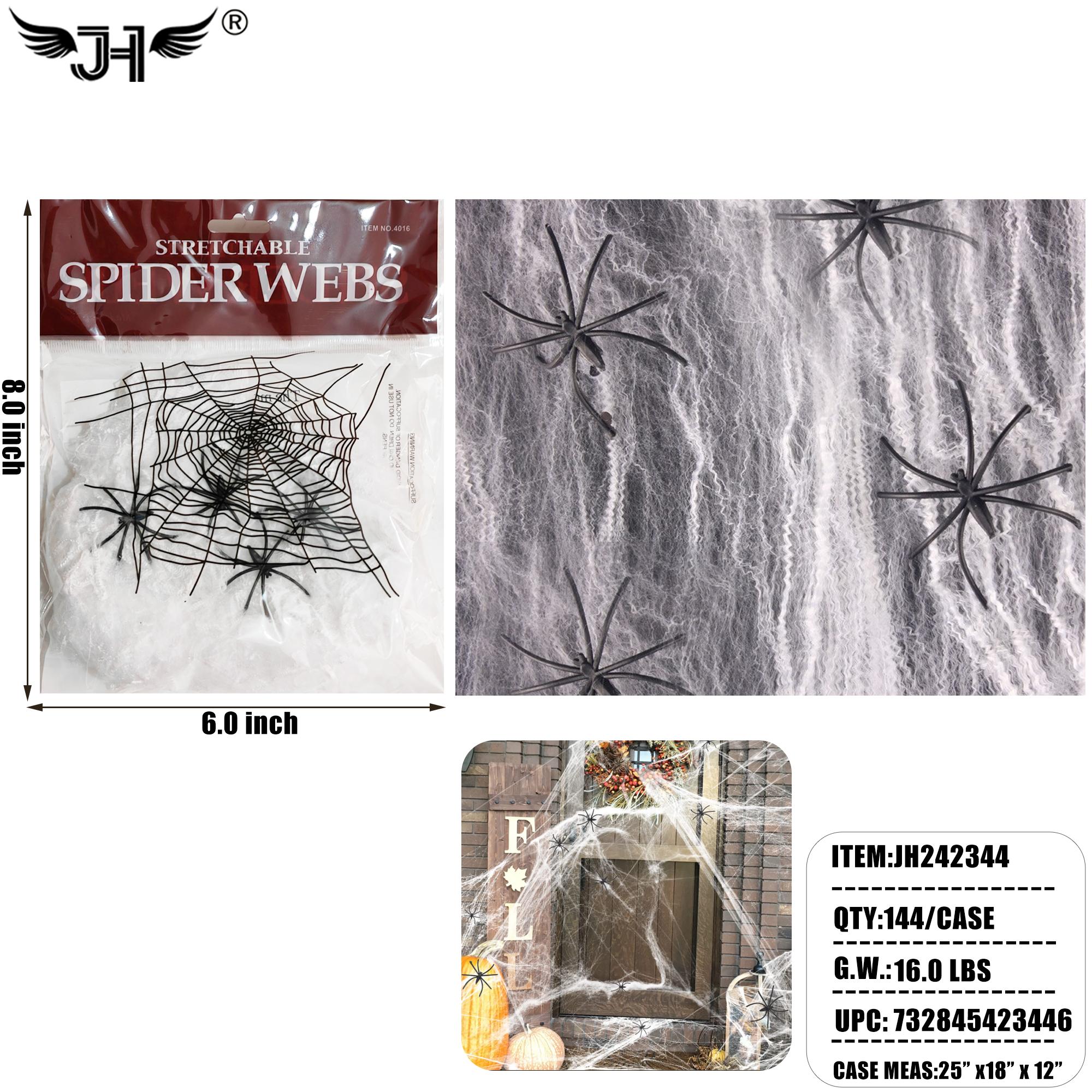 HALLOWEEN - SPIDER WEBS WITH SPIDERS 12DZ/CS image