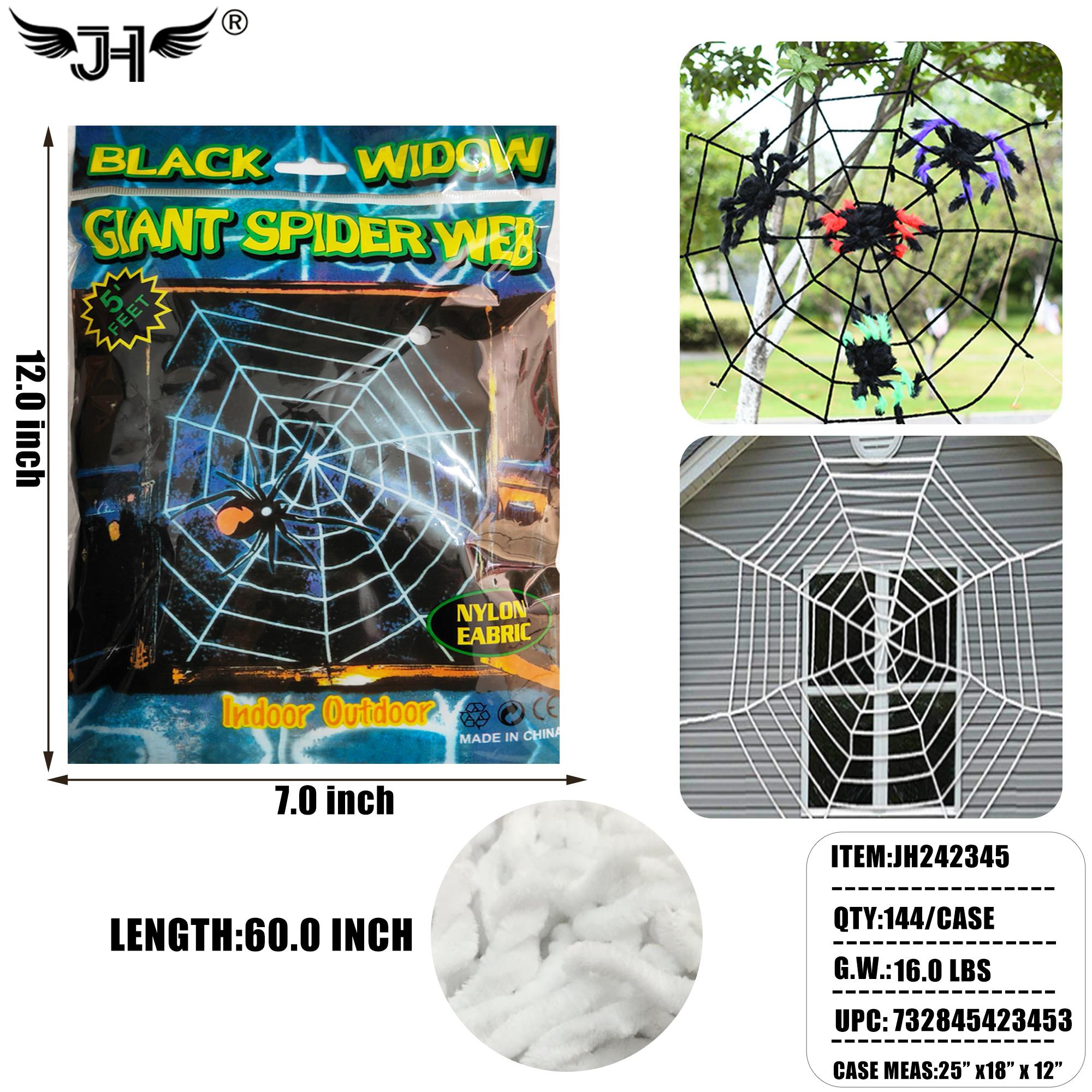 HALLOWEEN - SPIDER WEBS WITH SPIDERS 12DZ/CS (JH242345) image