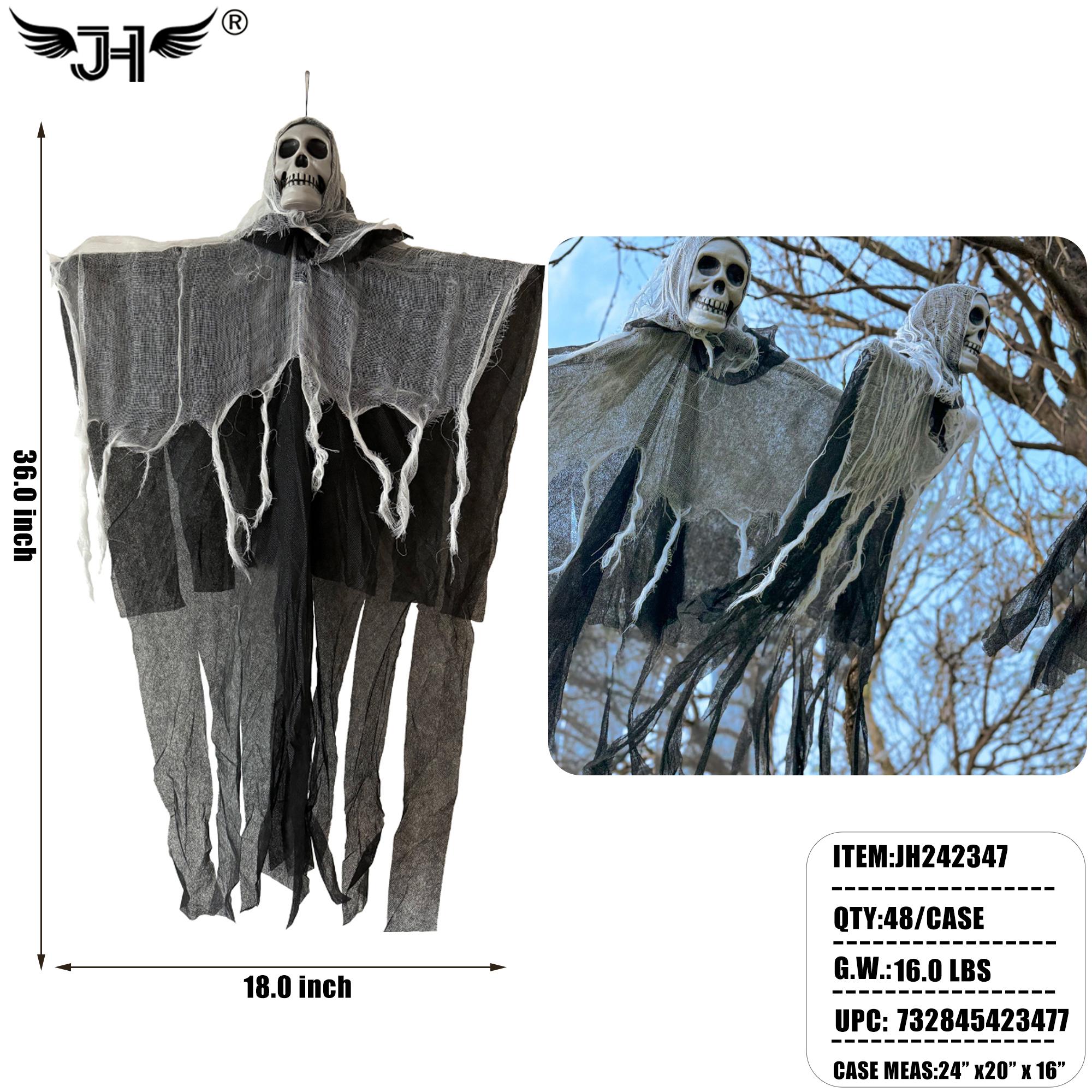 HALLOWEEN DECORATION - HANGING GHOST TOY (6PC) 8PK/CS image