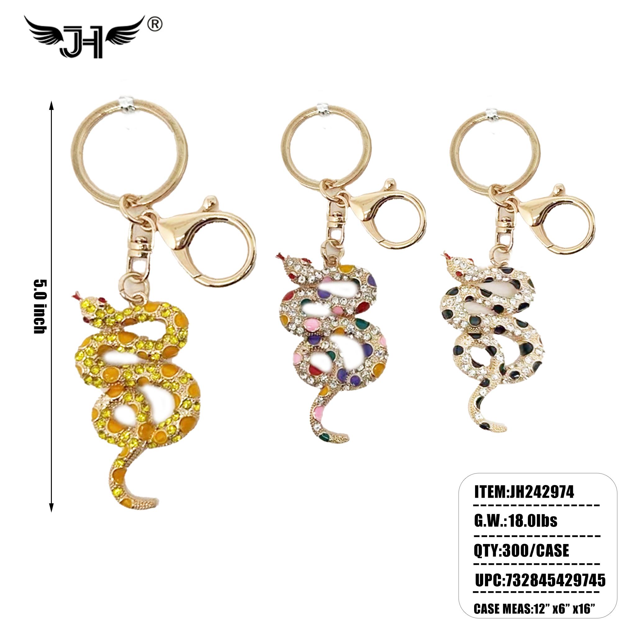 CHINESE ZODIAC KEYCHAIN - SNAKE DIAMOND EMBED 25DZ/CS