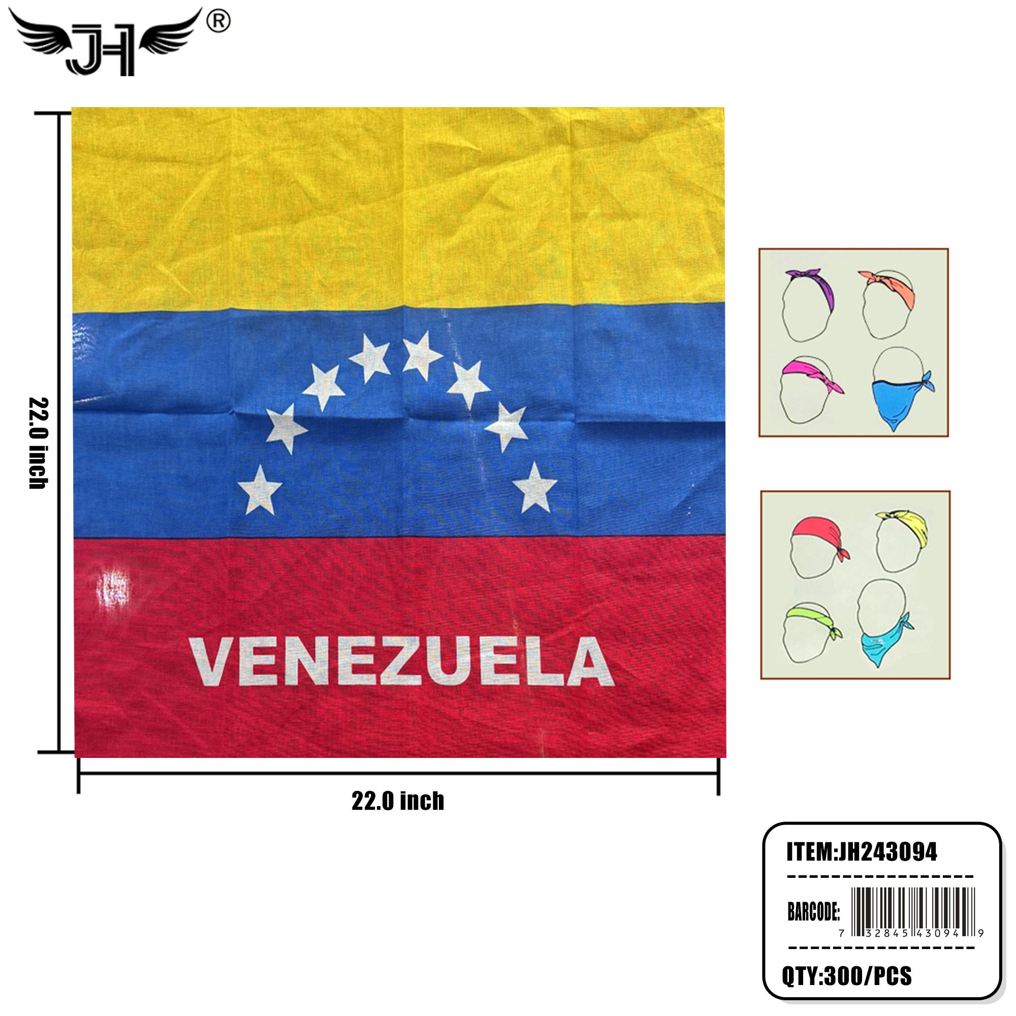 COUNTRY BANDANA - VENEZUELA 22"x22" 25DZ/CS image