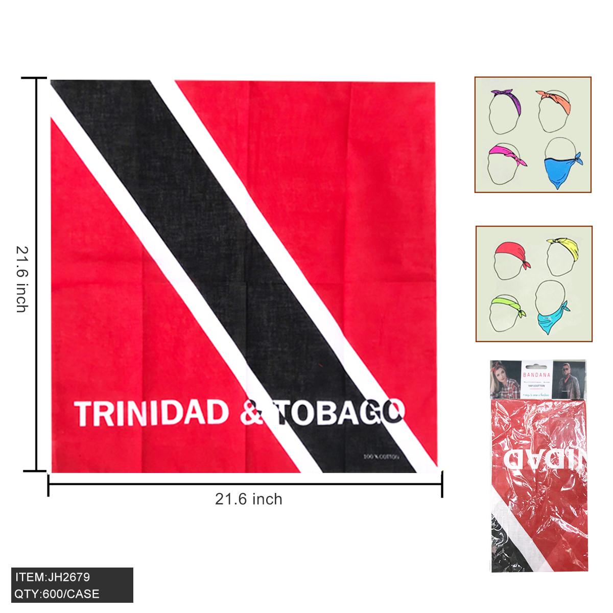COUNTRY BANDANA - TRINIDAD & TOBAGO 21.6"x21.6" 25DZ/CS image