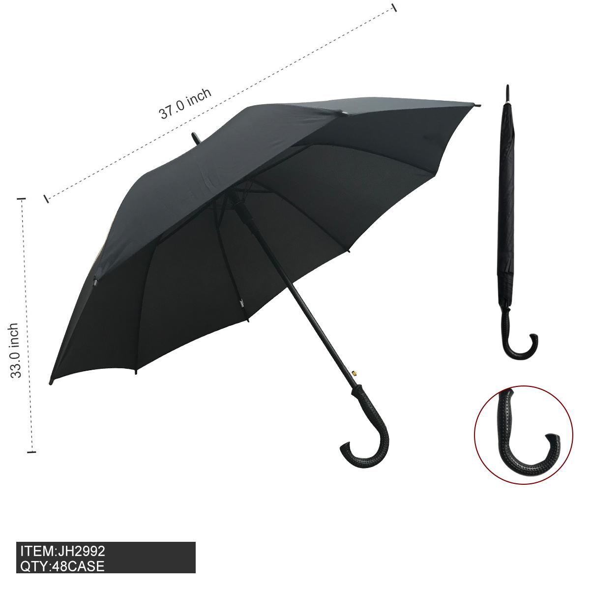 UMBRELLA - J HANDLE LONG CLEAR BLACK 44"X39" 48PC/CS image