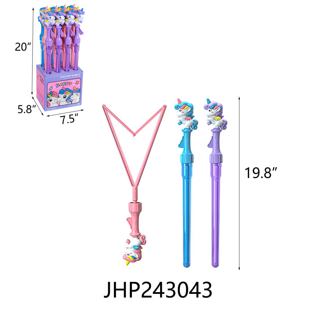 BUBBLE WAND - UNICORN 3 COLOR ASST (12PC) 6BX/CS image