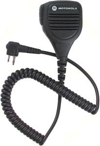 Motorola Original OEM PMMN4013 PMMN4013A Remote Speaker Microphone with 3.5mm Audio Jack, Coiled Cord & Swivel Clip, Intrinsically Safe image