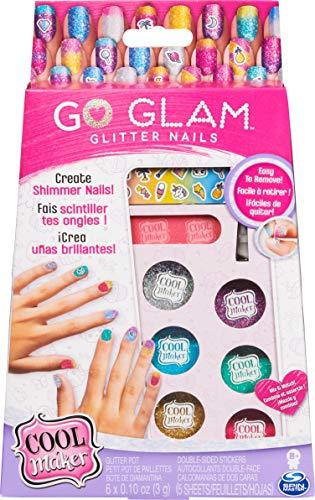 Cool Maker, Get Glitzy Glitter Nail Kit with 6 Colors & Stickers for 5 DIY Manicures (Packaging May Vary), Arts and Crafts for Kids Ages 8 and up image