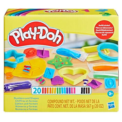 Play-Doh Numbers and Shapes Playset with 17 Tools & 20 Compound Sticks, Back to School Classroom Supplies, Kids Arts & Crafts, Preschool Toys, Ages 3+ image