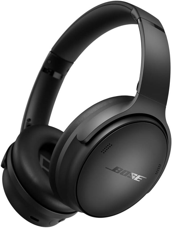 Bose QuietComfort Bluetooth Headphones, Wireless Headphones with Active Over Ear Noise Cancelling and Mic, Deep Bass, Up to 24 Hours of Playtime, Black image