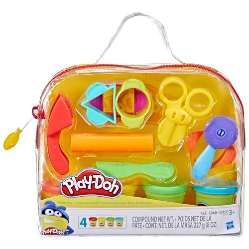 Play-Doh Starter Set 9-Piece Kit with Storage Tote & 4 Modeling Compound Cans, Arts and Crafts for Kids, Back to School Classroom Supplies, Preschool Toys, Ages 3+ image